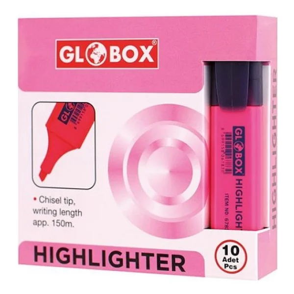 Globox Highlighter Fosforlu Kalem 10'lu - Sarı - Görsel 2