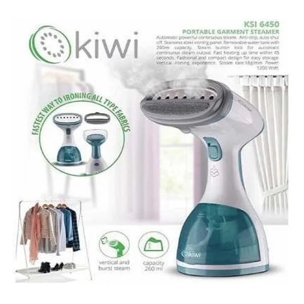 Kiwi Ksı-6450 1200 W Buharlı Kırışık Giderici Yeşil - Görsel 2
