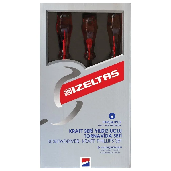 İzeltaş Kraft 4120008106 6 Parça Yıldız Tornavida Seti - Görsel 5