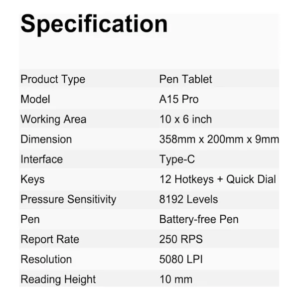 Veikk Creator A15 Pro Grafik Tablet - Görsel 8