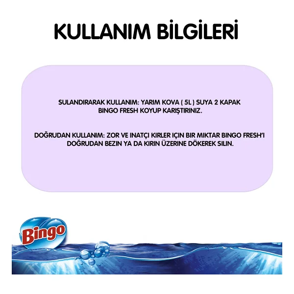 Bingo Fresh Lavanta Çiçekleri Yüzey Temizleyici 2.5 Lt - Görsel 8