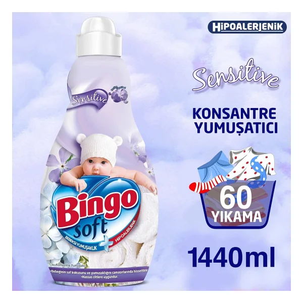 Bingo Soft Sensitive Yumuşatıcı 60 Yıkama 1.44 Lt - Görsel 2