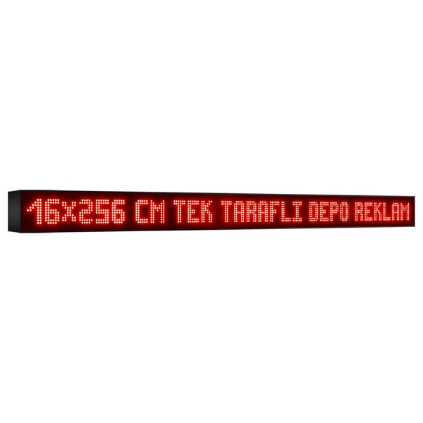 Depo Tabela Reklam Sarı Kayan Yazı LED Tabela 16 X 256cm Tek Taraflı Depo Reklam Tabela - 16 X 256 Cm - Görsel 2