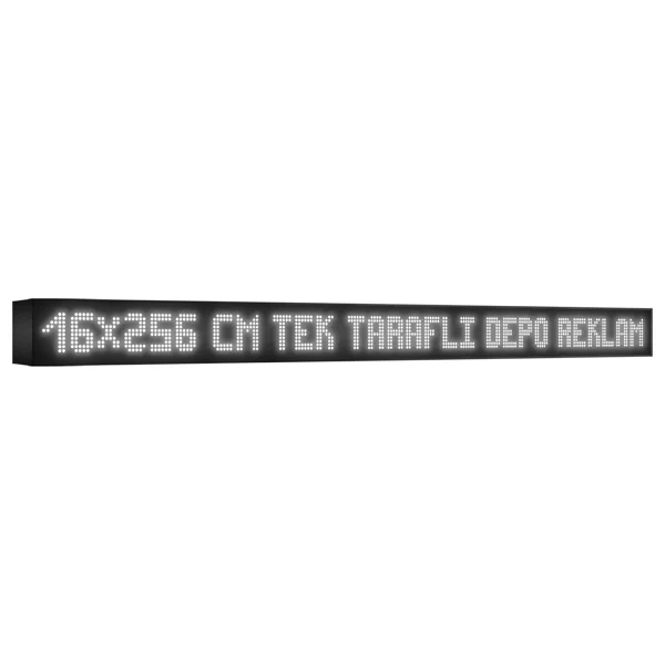 Depo Tabela Reklam Sarı Kayan Yazı LED Tabela 16 X 256cm Tek Taraflı Depo Reklam Tabela - 16 X 256 Cm - Görsel 5