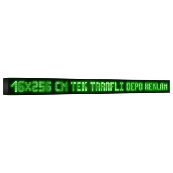 Depo Tabela Reklam Sarı Kayan Yazı LED Tabela 16 X 256cm Tek Taraflı Depo Reklam Tabela - 16 X 256 Cm - Görsel 4