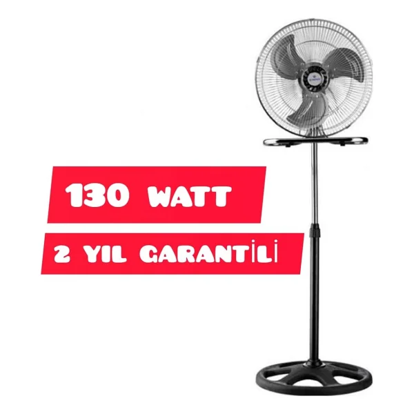 Rubenis 130w Sanayi Tipi Ayaklı Vantilatör - 3'ü 1 Arada, Ultra Geniş Salınım Açısı İle Masaüstü Ve Ayaklı Kullanım Seçenekleri - Görsel 2