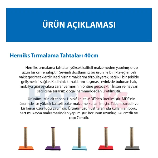 Herniks Çubuk 40 Cm Kedi Tırmalama Tahtası - Görsel 5