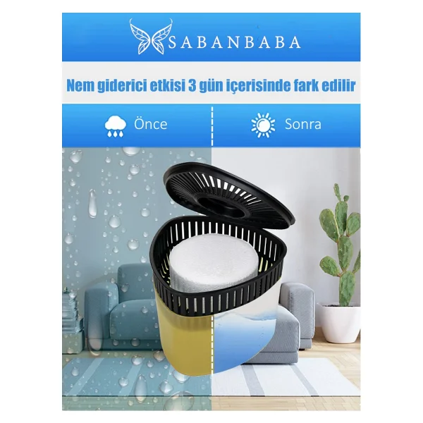 Saban Nem Alıcılı Ve Rutubet Giderici Aparat - 500 Gr -Üçgen Vanilya - Görsel 4