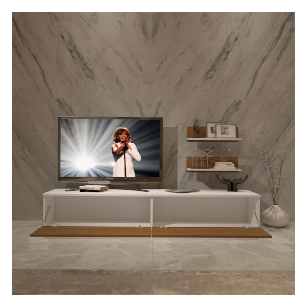 Decoraktiv Eko 4b Slm Std TV Ünitesi TV Sehpası Ceviz Beyaz - Görsel 3