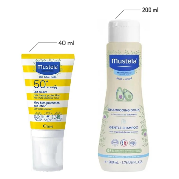 Mustela Gentle Papatya Özlü Şampuan 200 Ml + Mustela Tüm Aile İçin Spf 50+ Güneş Losyonu 40 Ml - Görsel 2