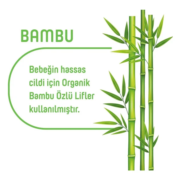 Pure Baby Organik Bambu Özlü 90 Yaprak 24'lü Paket Islak Mendil - Görsel 5