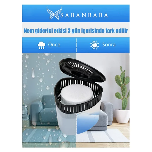 Saban Saban Nem Alıcılı Ve Rutubet Giderici Aparat - 500 Gr -Üçgen Lavanta 2'li - 2 Adet - Görsel 4