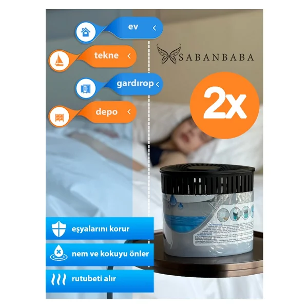 Saban Saban Nem Alıcılı Ve Rutubet Giderici Aparat - 500 Gr -Üçgen Naturel 4'lü - 4 Adet - Görsel 3