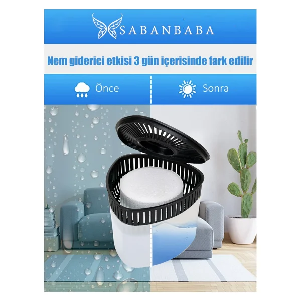 Saban Saban Nem Alıcılı Ve Rutubet Giderici Aparat - 500 Gr -Üçgen Naturel 4'lü - 4 Adet - Görsel 7