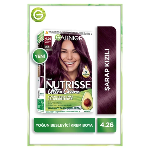 Garnier Nutrisse Ultra Creme 4.26 Patlıcan Moru Saç Boyası - Görsel 2