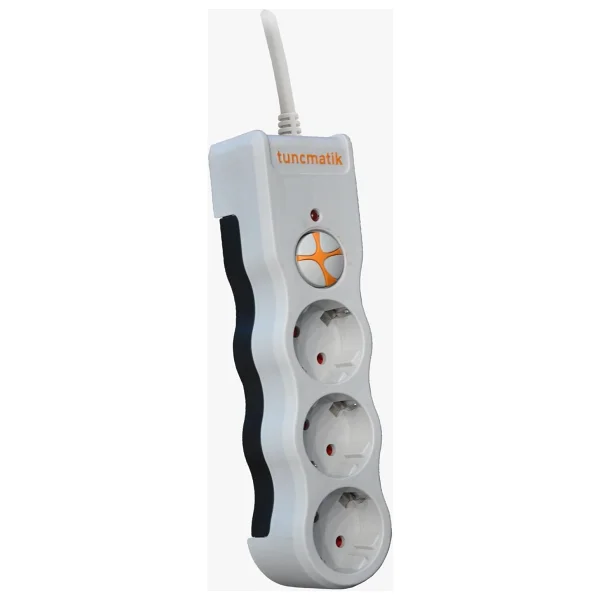 Tunçmatik Powersurge 3 Tsk19009 1050 Joule Anahtarlı Beyaz 1.5 M 3'lü Akım Korumalı Priz - Görsel 5