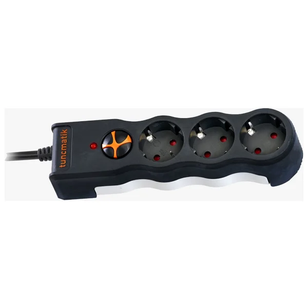 Tunçmatik PowerSurge TSK19010 1050 Joules 3'LÜ Siyah/1,5M Akım Korumalı Priz - Görsel 5