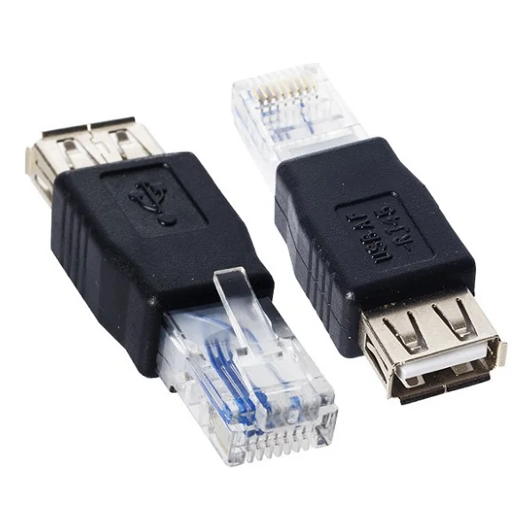 Powermaster Rj45 Erkek USB A Dişi Ethernet Çevirici Jack Fiş - Görsel 2