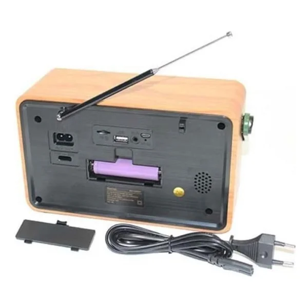 Coverzone Retro Radyo Taşınabilir Bluetooth Speaker Ve Hoparlör Ahşap Kaplama Kumandalı Klasik Antika Tarzı Iç Ve Dış Mekan Multiband USB Girişli Dekoratif Klasik Radyo Cv-5070bt - Görsel 2