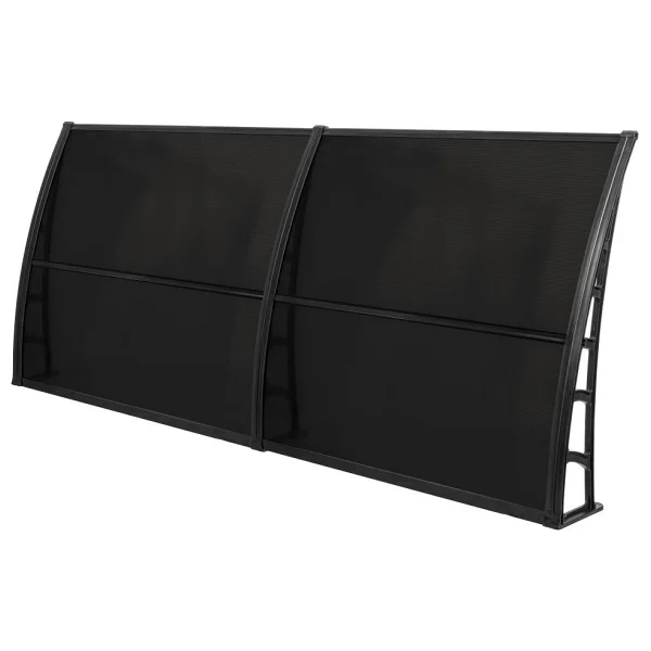 Gardenplast Lupın Kapı Pencere Üstü Pratik Sundurma 105x240 - Siyah - Görsel 4