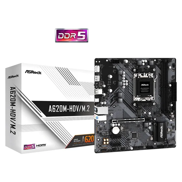 Asrock A620m-Hdv/M.2+ AMD Am5 DDR5 Micro Atx Anakart - Görsel 6