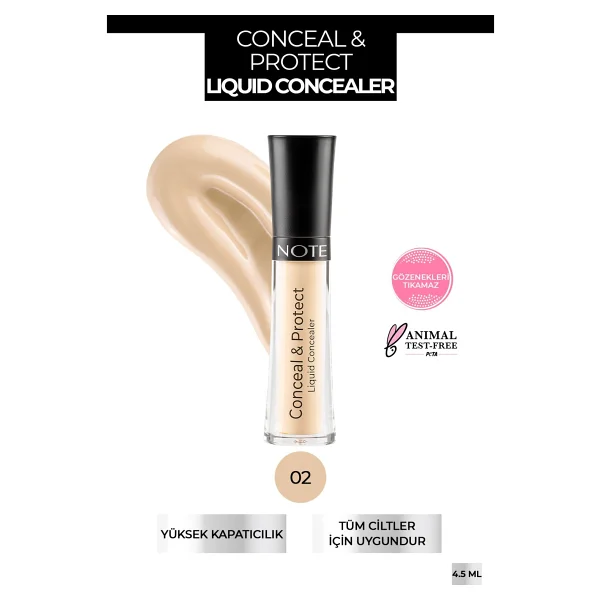 Note Conceal & Protect 02 Sand 4.5 Ml Likit Kapatıcı - Görsel 7
