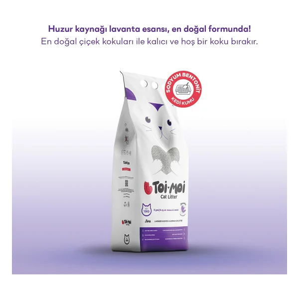 Toi Moi Lavanta Kokulu 10 Lt Bentonit Kedi Kumu - Görsel 4