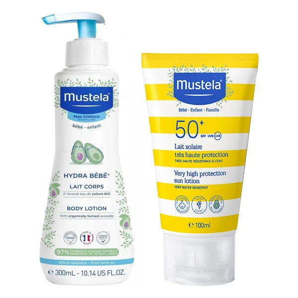 Mustela Güneş Losyonu Spf 50 100 Ml Mustela Hydra Bebe Günlük Kullanıma Uygun Vücut Losyonu 300ml - Görsel 2