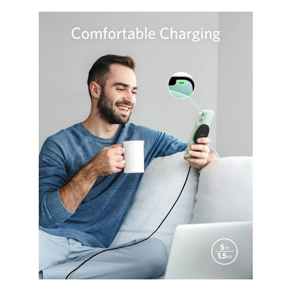 Anker Powerwave Select Plus Siyah Kablosuz Şarj Aleti - Görsel 6