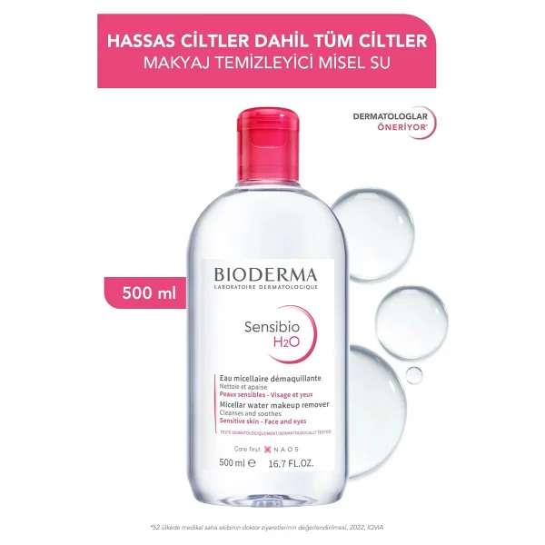 Bioderma Sensibio H2o 500 Ml Yüz Ve Makyaj Temizleme Suyu - Görsel 10