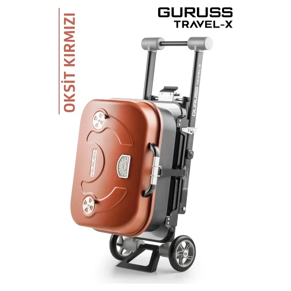 Guruss Travel-X Taşınabilir Kömürlü Kırmızı Mangal - Görsel 5