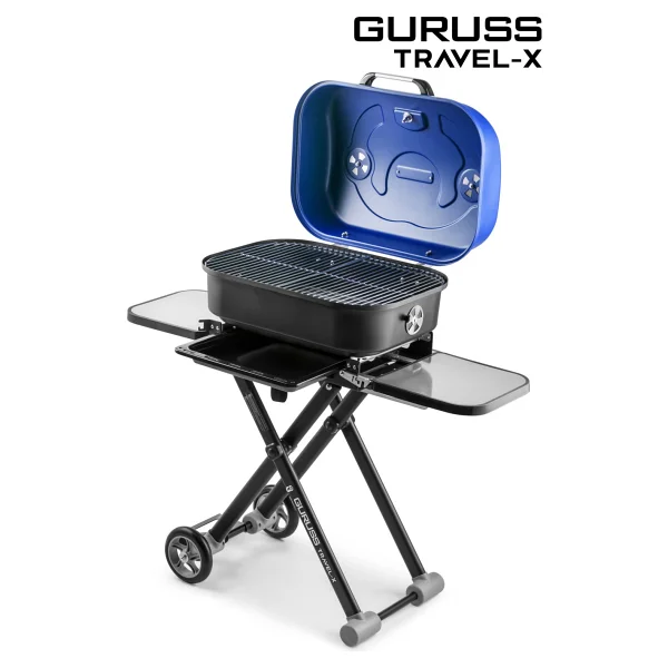 Guruss Travel-X Taşınabilir Kömürlü Gece Mavisi Mangal - Görsel 4