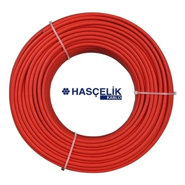 Hasçelik 6mm Solar Kablo Pv Kırmızı 100 Metre - Görsel 2