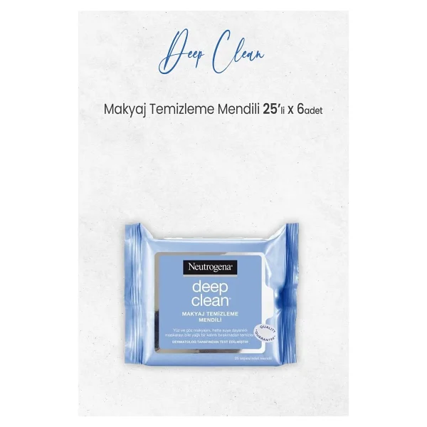 Neutrogena Deep Clean 25'li 6 Adet Makyaj Temizleme Mendili - Görsel 2