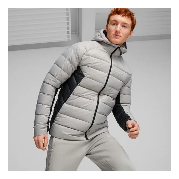 Puma Packlite 849355-14 Kapüşonlu Gri Erkek Şişme Mont - Görsel 3