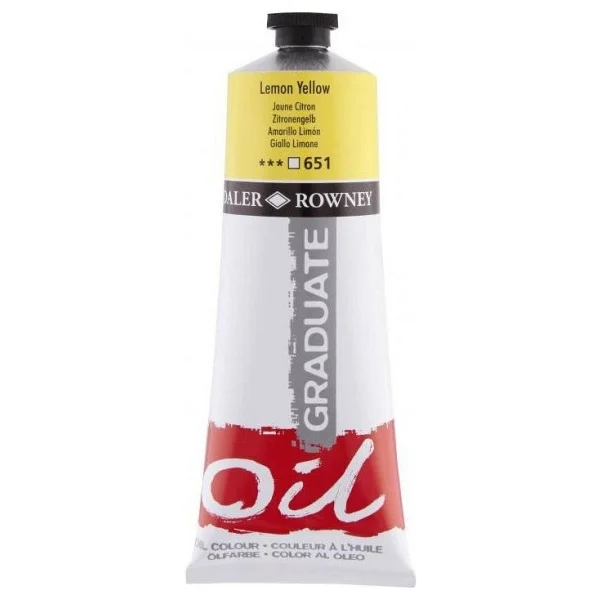 Daler-Rowney Graduate 200 Ml Yağlı Boya N:651 Lemon Yellow - Görsel 2