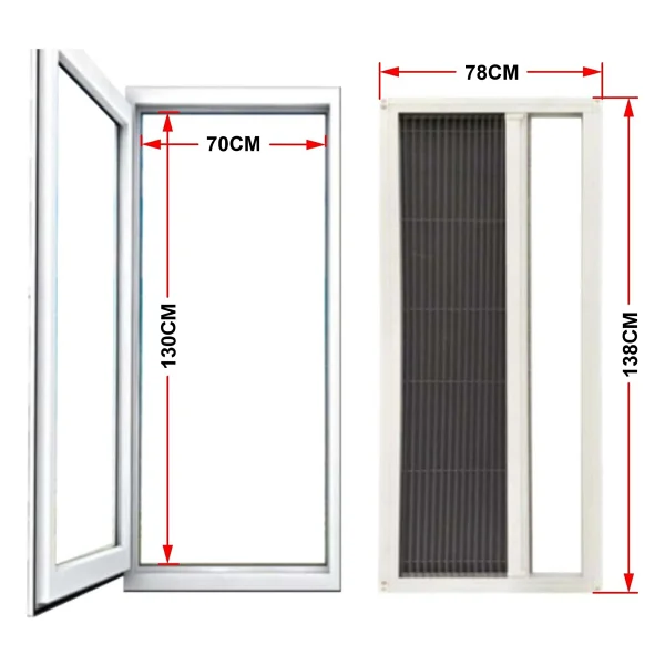 Oneplise Plise Pileli Sürgülü Kapı Sinekliği (Demir Kapı Ahşap Kapı Çelik Kapı Pimapen Kapı) - Antrasit - En: 120 Cm - Boy: 220 Cm - Görsel 2