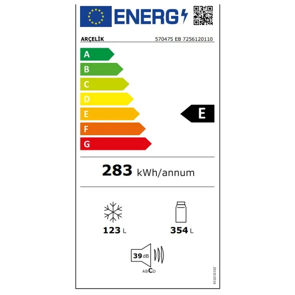 Arçelik 570475 Eb Çift Kapılı No Frost Buzdolabı - Görsel 2