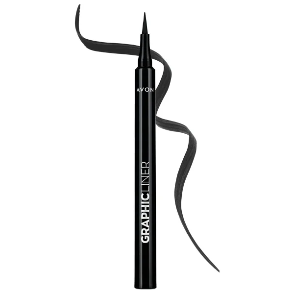 Avon Graphic Liner Keskin Uçlu Likit Eyeliner Charcoal - Görsel 6
