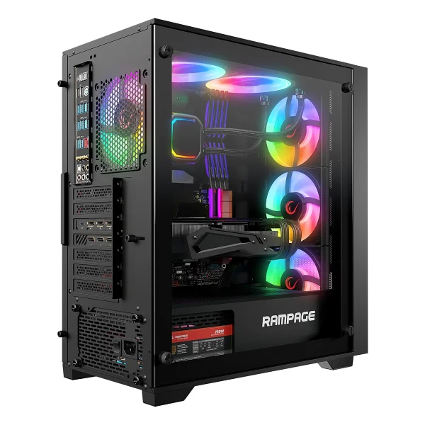 Rampage Voyager RGB Fanlı Siyah 750 W Atx Oyuncu Kasası - Görsel 2