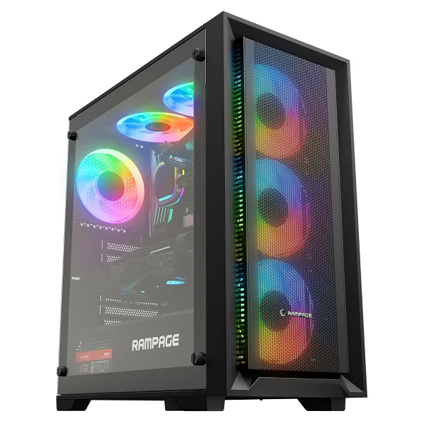 Rampage Voyager RGB Fanlı Siyah 750 W Atx Oyuncu Kasası - Görsel 6