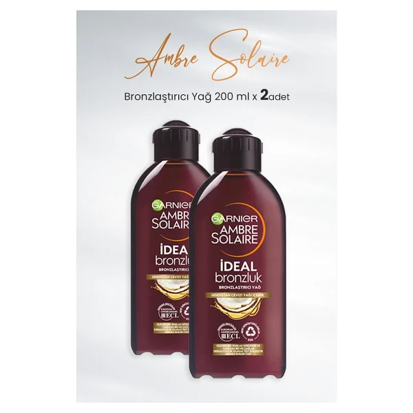 Garnier Ambre Solaire İdeal Bronzluk 2 Adet 200 ml Bronzlaştırıcı Yağ - Görsel 2