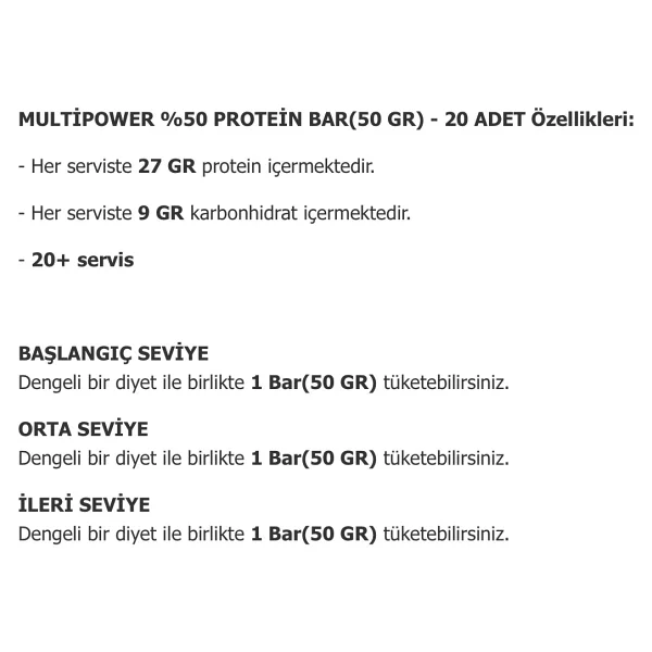 Multipower Hindistan Cevizli 50 Gr 20'li Protein Bar - Görsel 4