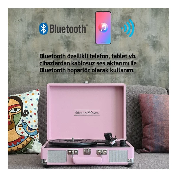 Record Master St14012 Pembe Çantalı Retro Pikap - Görsel 2