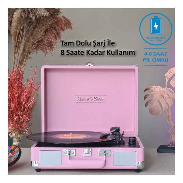 Record Master St14012 Pembe Çantalı Retro Pikap - Görsel 3