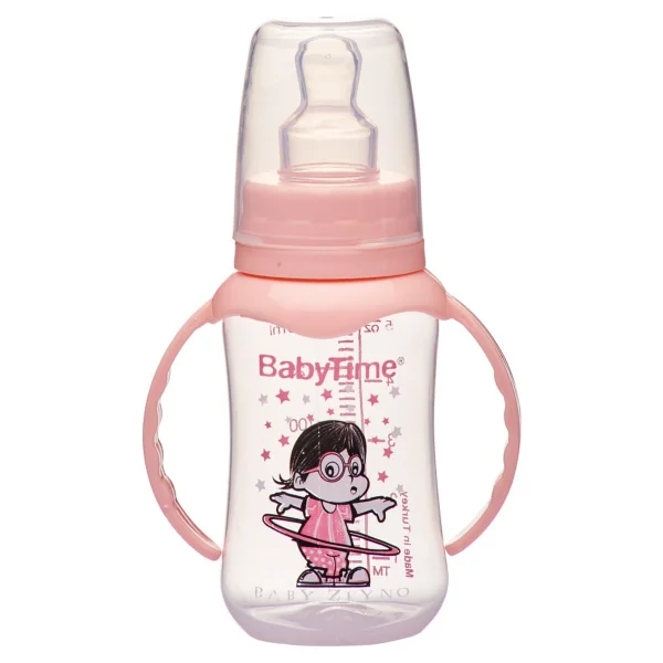 Babytime BT070 Kulplu Pp Biberon 150 ml - Pembe - Görsel 2