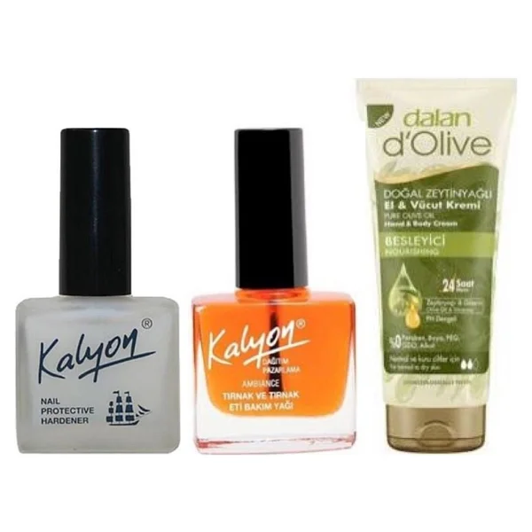 Kalyon Tırnak Besleyici + Kalyon Bakım Yağı + Dalan Tüp Krem 20 Ml 3'lü Set - Görsel 2