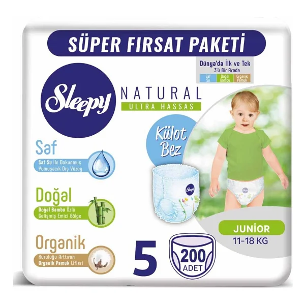 Sleepy Natural 5 Numara Junior 100'lü 2 Adet Külot Bez - Görsel 2