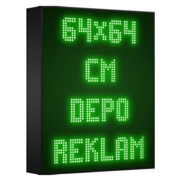 Depo Tabela Reklam Sarı Kayan Yazı LED Tabela 64 X 192 Cm Tek Taraflı - Görsel 6