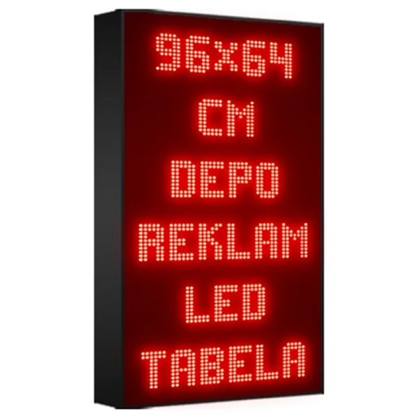 Depo Tabela Reklam Mavi Kayan Yazı LED Tabela 96 X 64cm Tek Taraflı Depo Reklam Tabela - Görsel 3